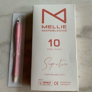 2 pack MELLIE DISPOSABLE MICROBLADING U BLADES pens 10 per box